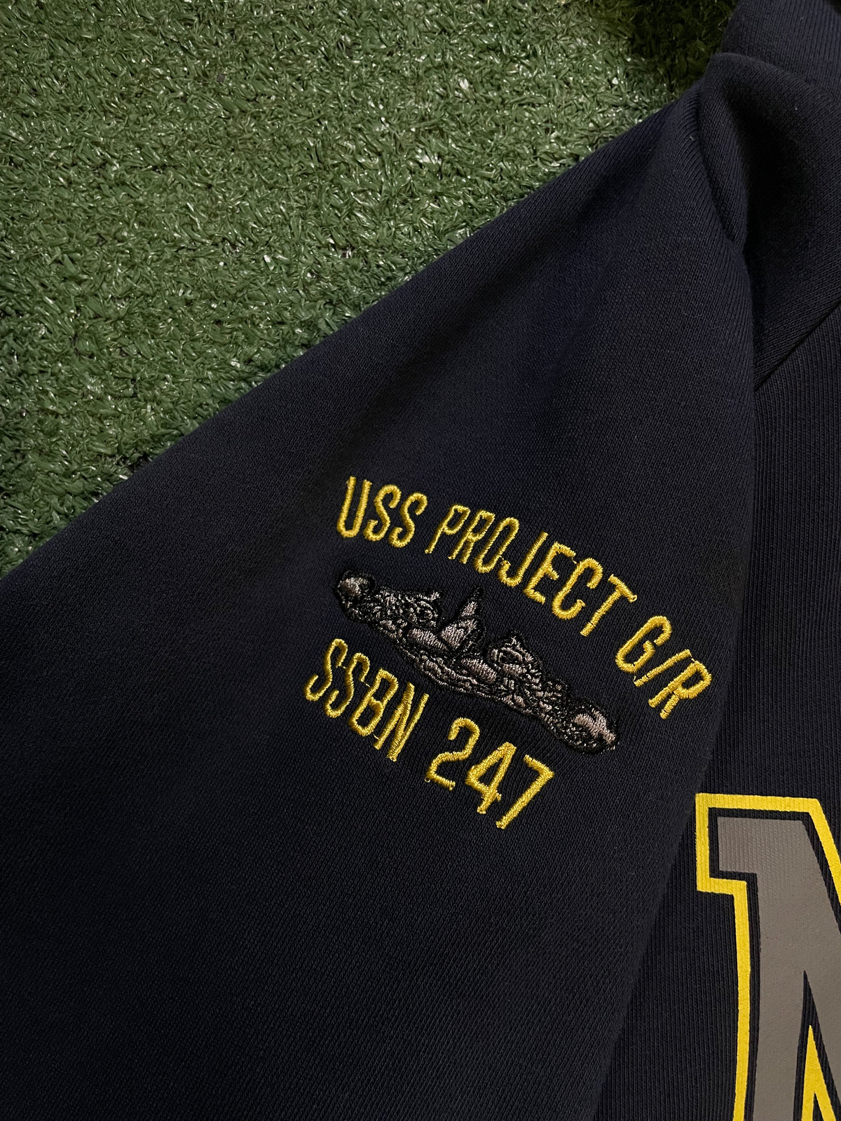 Project G/R reconstructed navy hoodie