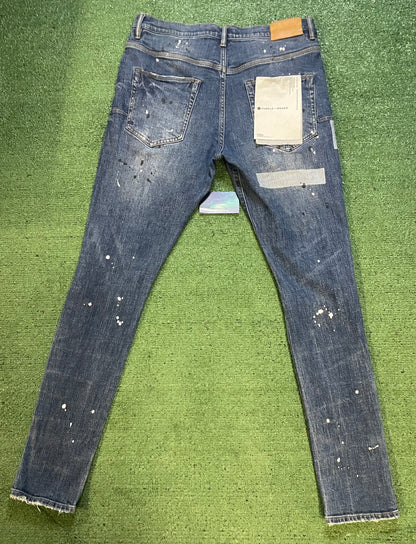 Purple Brand paint splatter jeans