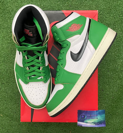 Jordan 1 High Lucky Green 10.5 Men/12 Women “Preowned”