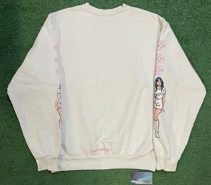 Chrome Hearts sugar jones white and pink crewneck