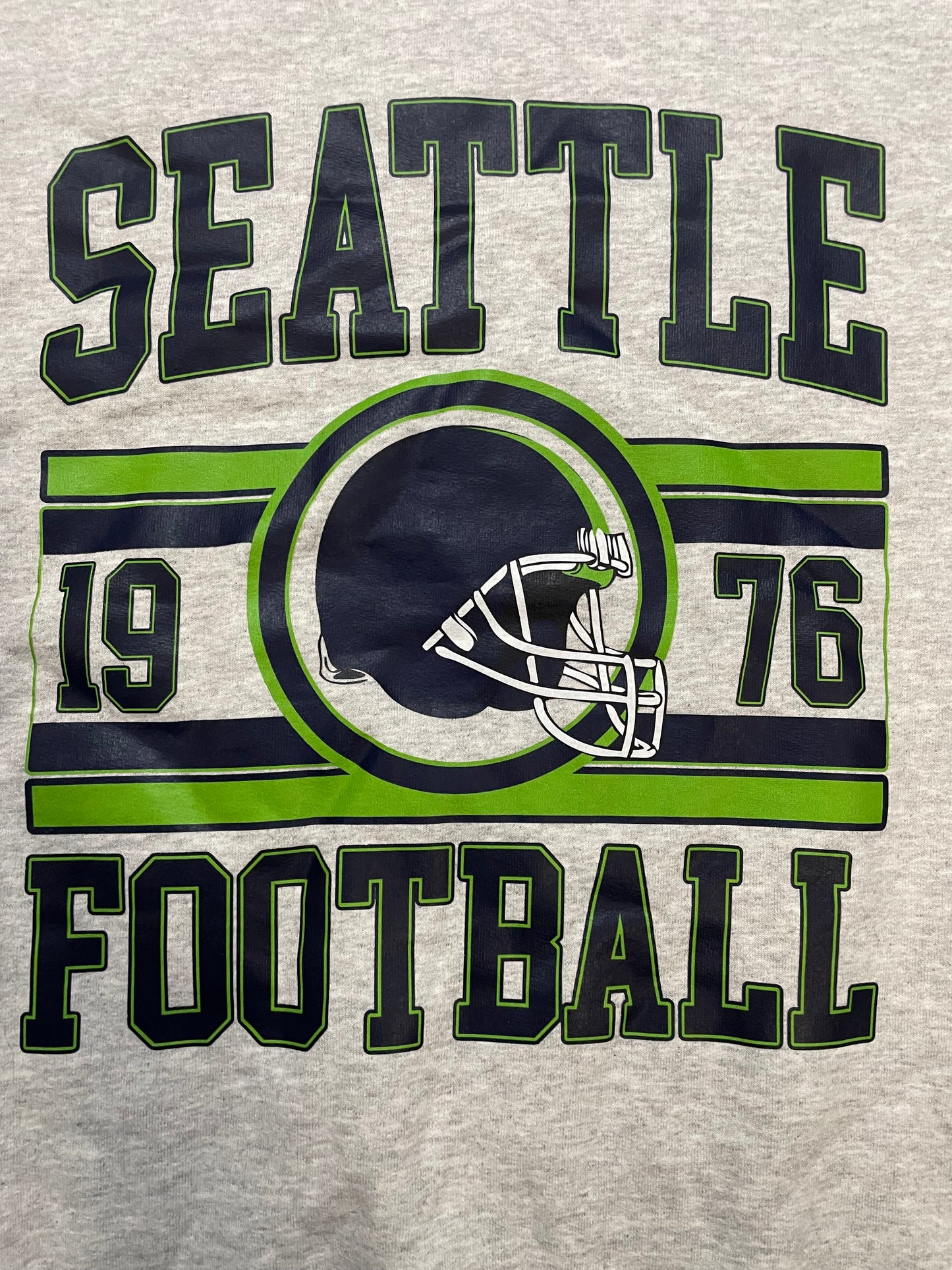 Seattle Seahawks 1976 football crewneck