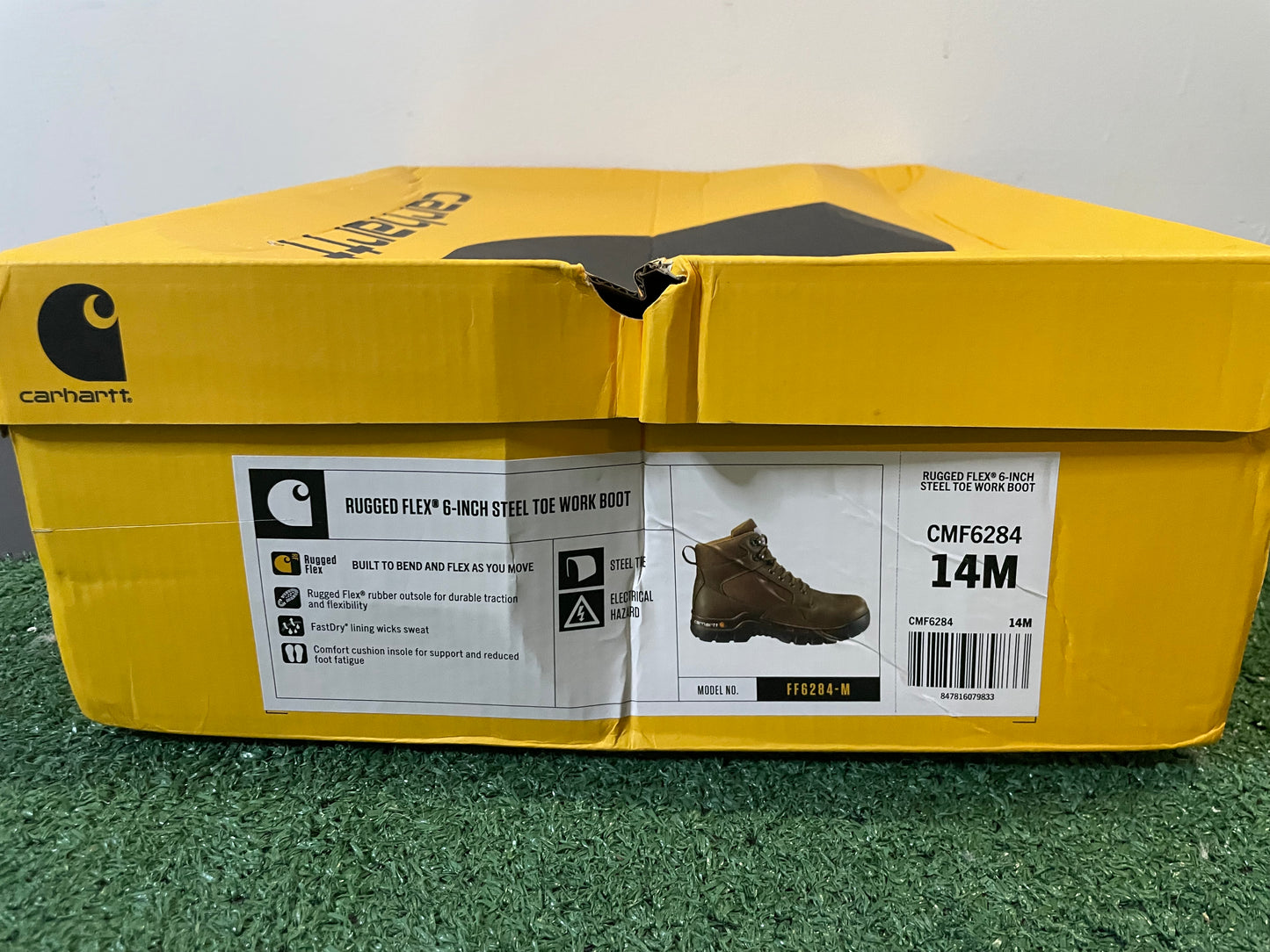Carhartt rugged flex steel toe work boot brown