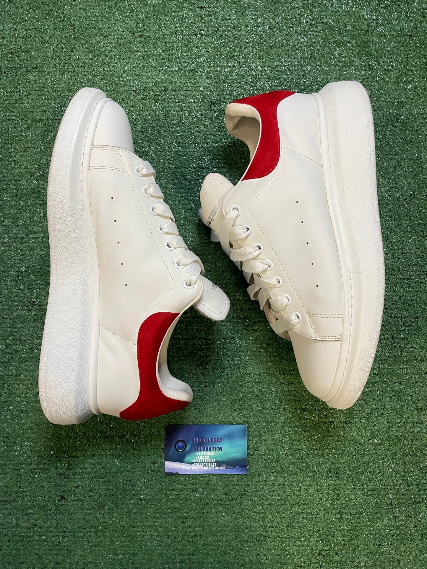 Alexander McQueen white and red oversized sneaker size 14men/15.5women(EU 47)