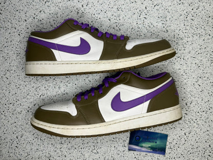 Jordan 1 Low Palomono Purple Mocha 13 Men/14.5 Women “Preowned”