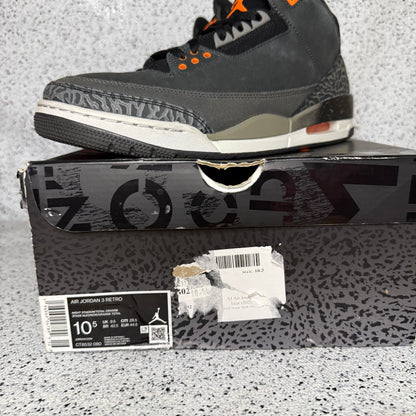 Jordan 3 Fear 10.5 Men “Preowned”