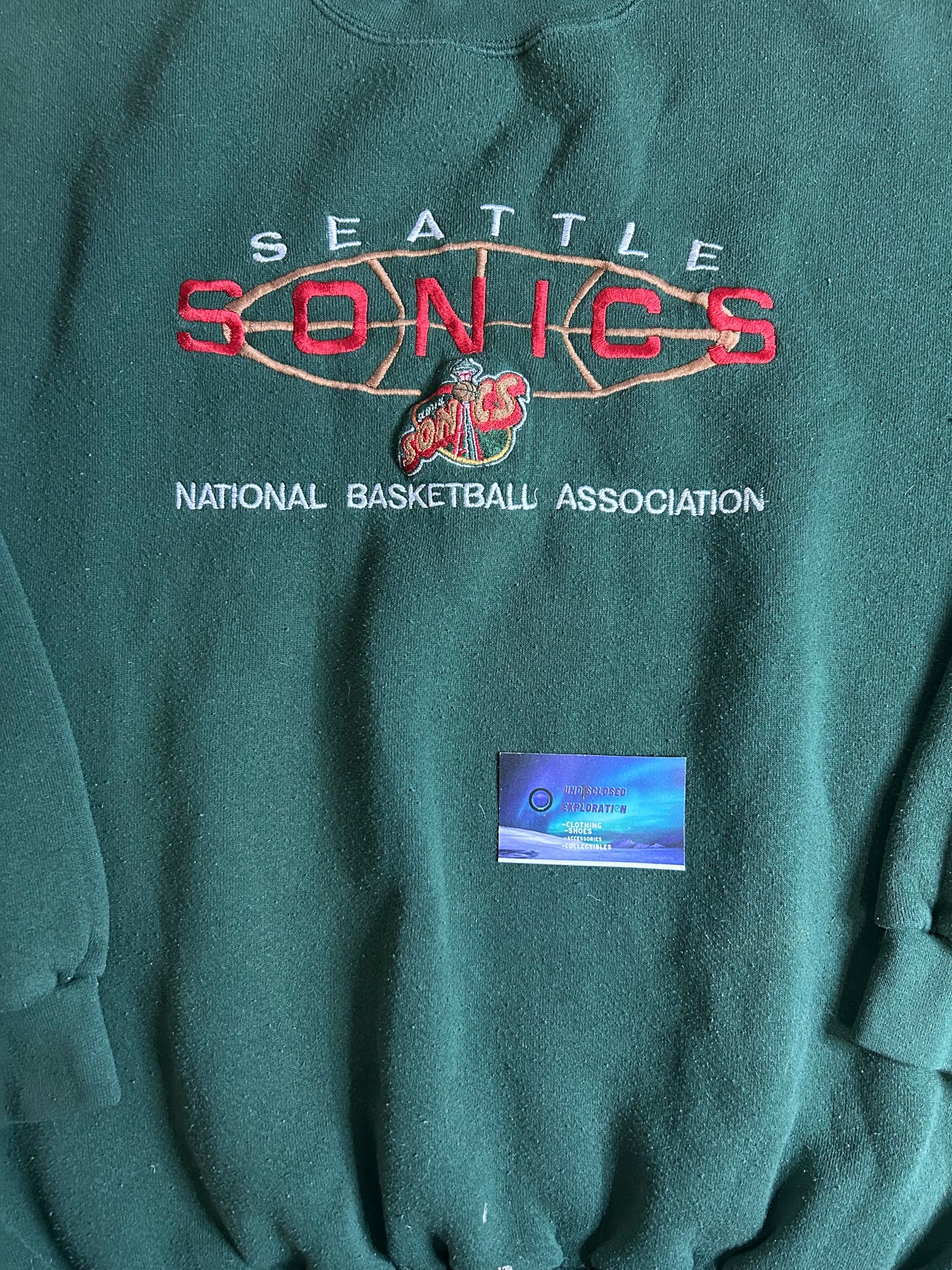 Vintage 1990s Seattle Sonics embroidered crewneck