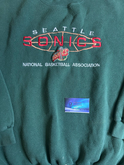 Vintage 1990s Seattle Sonics embroidered crewneck