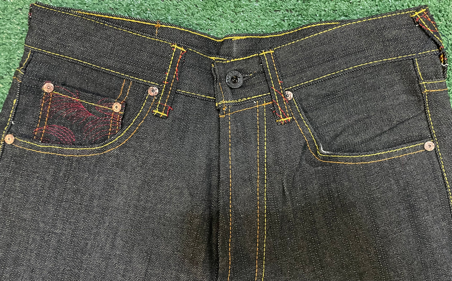 Vintage 1990s RMC Red monkey company indigo wash floral jeans