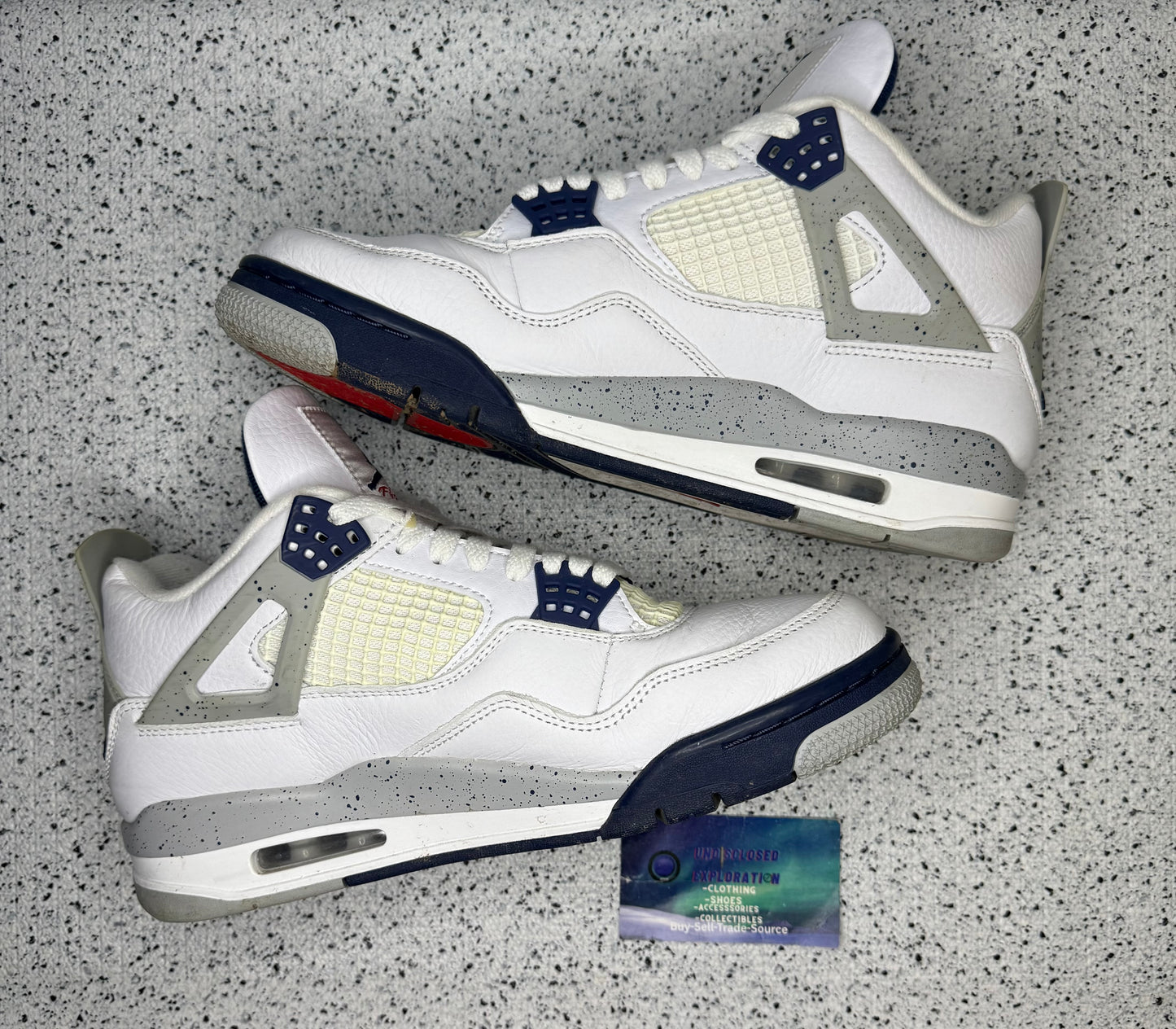 Jordan 4 Midnight Navy 9 Men/10.5 Women “Preowned”