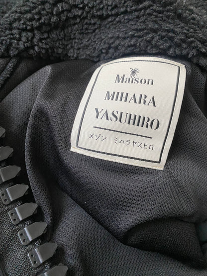 Maison Mihara yasuhiro logo jumbo zipper fleece jacket