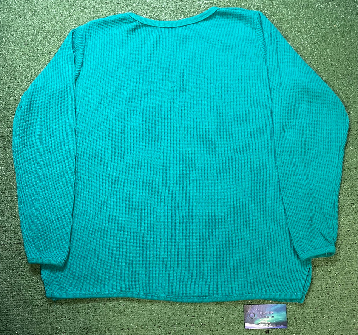 Woman Within turquoise waffle longsleeve