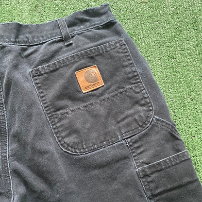 Carhartt black denim shorts