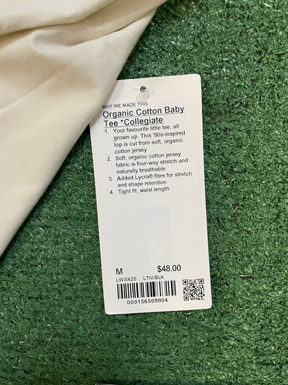 Lululemon collegiate baby tee