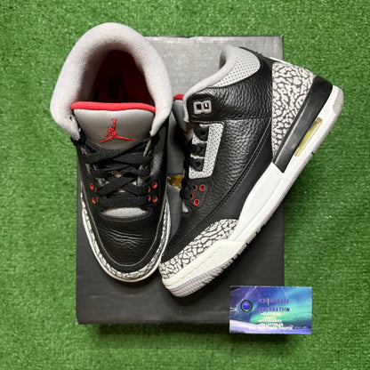 Jordan 3 Black Cement 2018 5 Youth “Preowned”