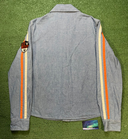Harley Davidson denim & striped button up