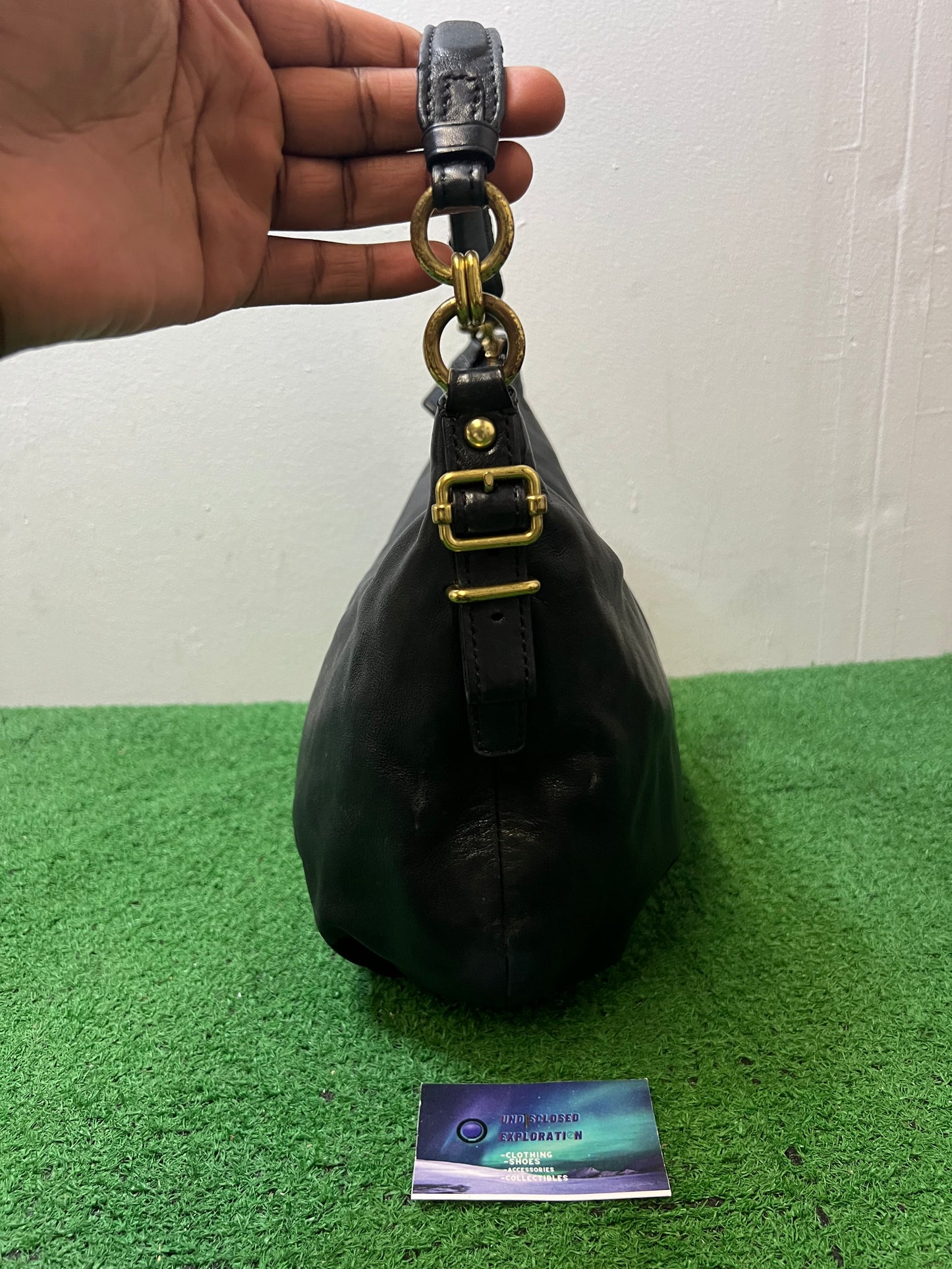 Coach Madison black leather shoulder bag