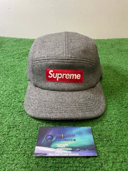 Supreme grey box logo hat