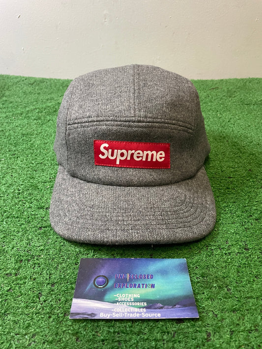 Supreme grey box logo hat