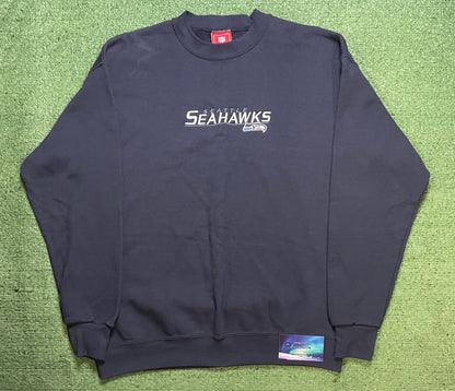 Vintage Seattle Seahawks embroidered crewneck