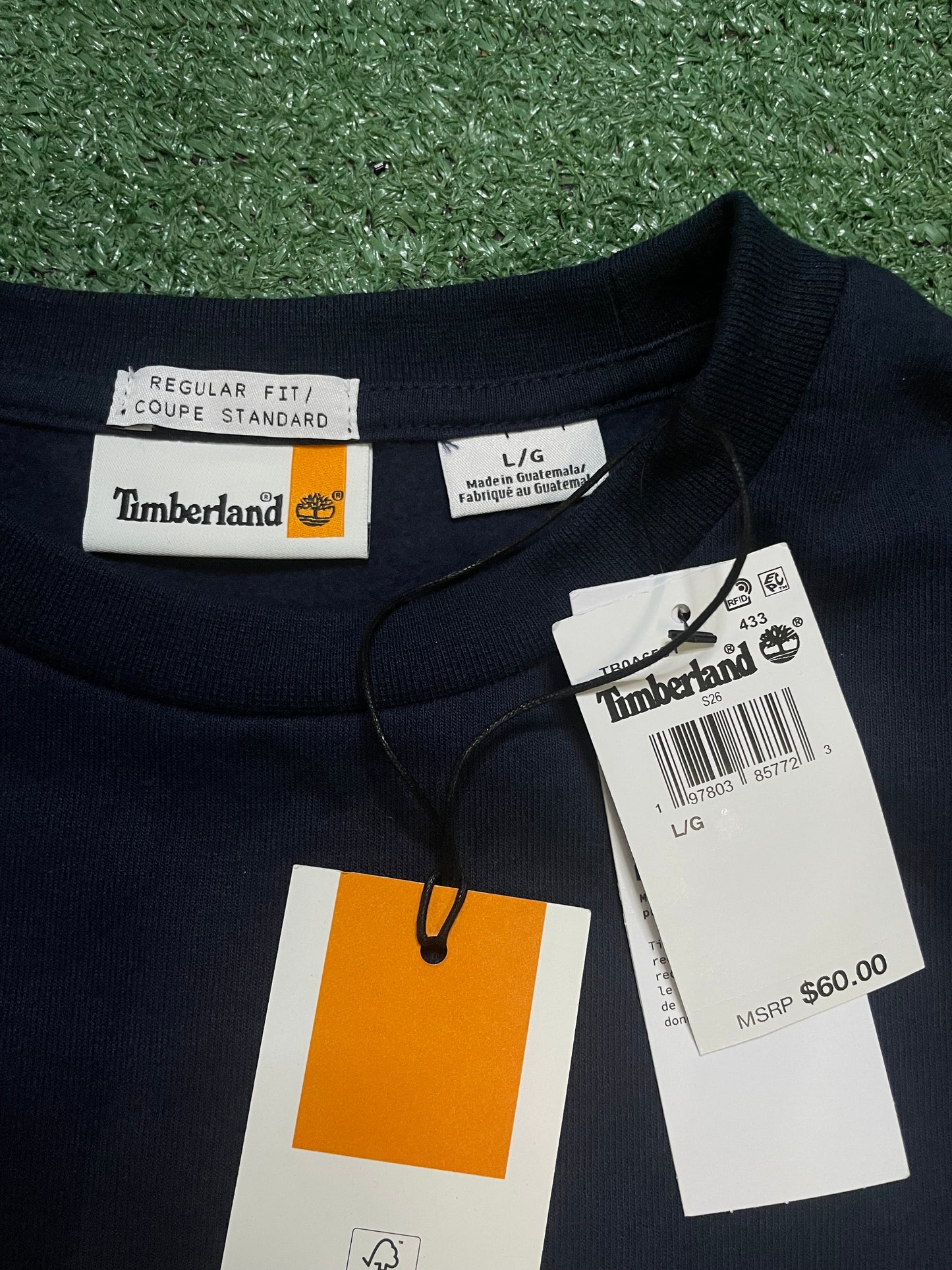Timberland navy spellout crewneck