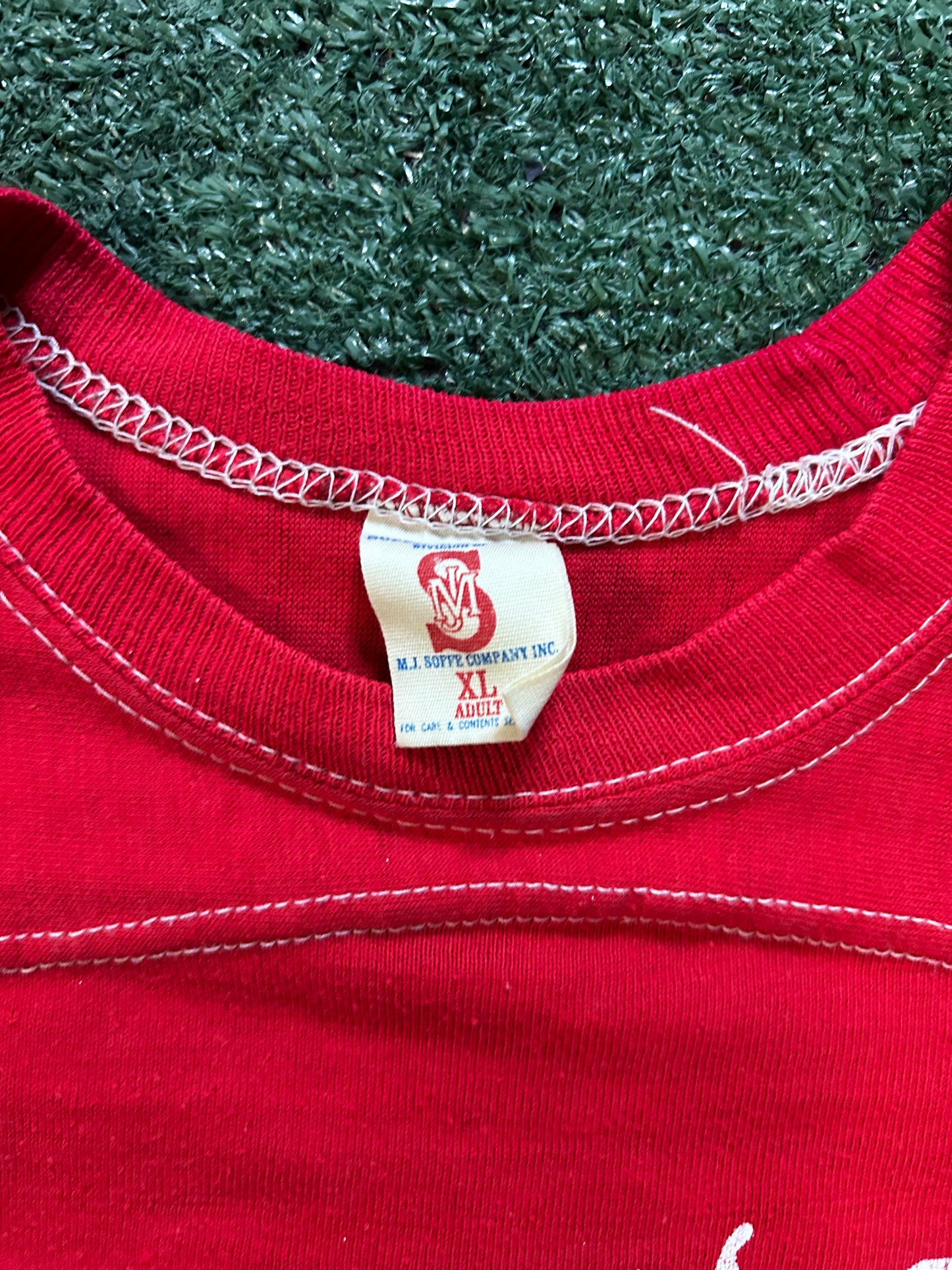 Vintage 1980s Dawson red tee