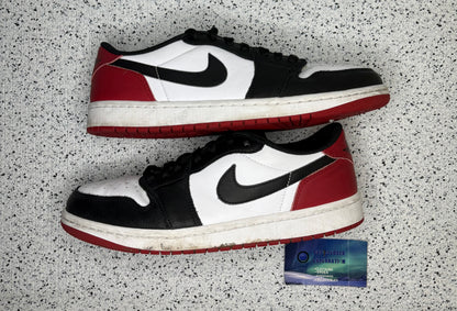 Jordan 1 Low Black Toe 10 Men/11.5 Women “Preowned”