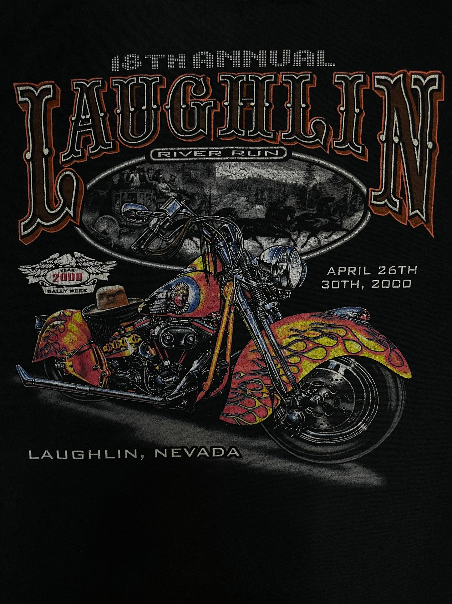 Vintage 2000s LaughLin River run 2000 tee