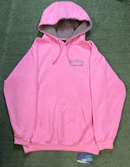 Olympic National Park pink and grey hoodie