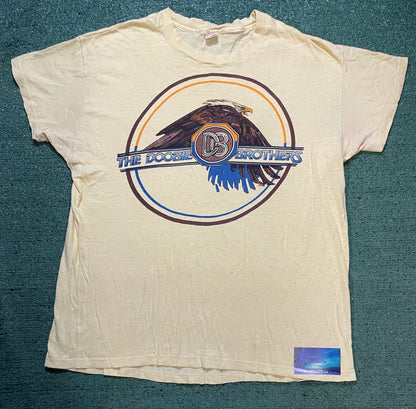 Vintage 1970s The Doobie Brothers yellow tee