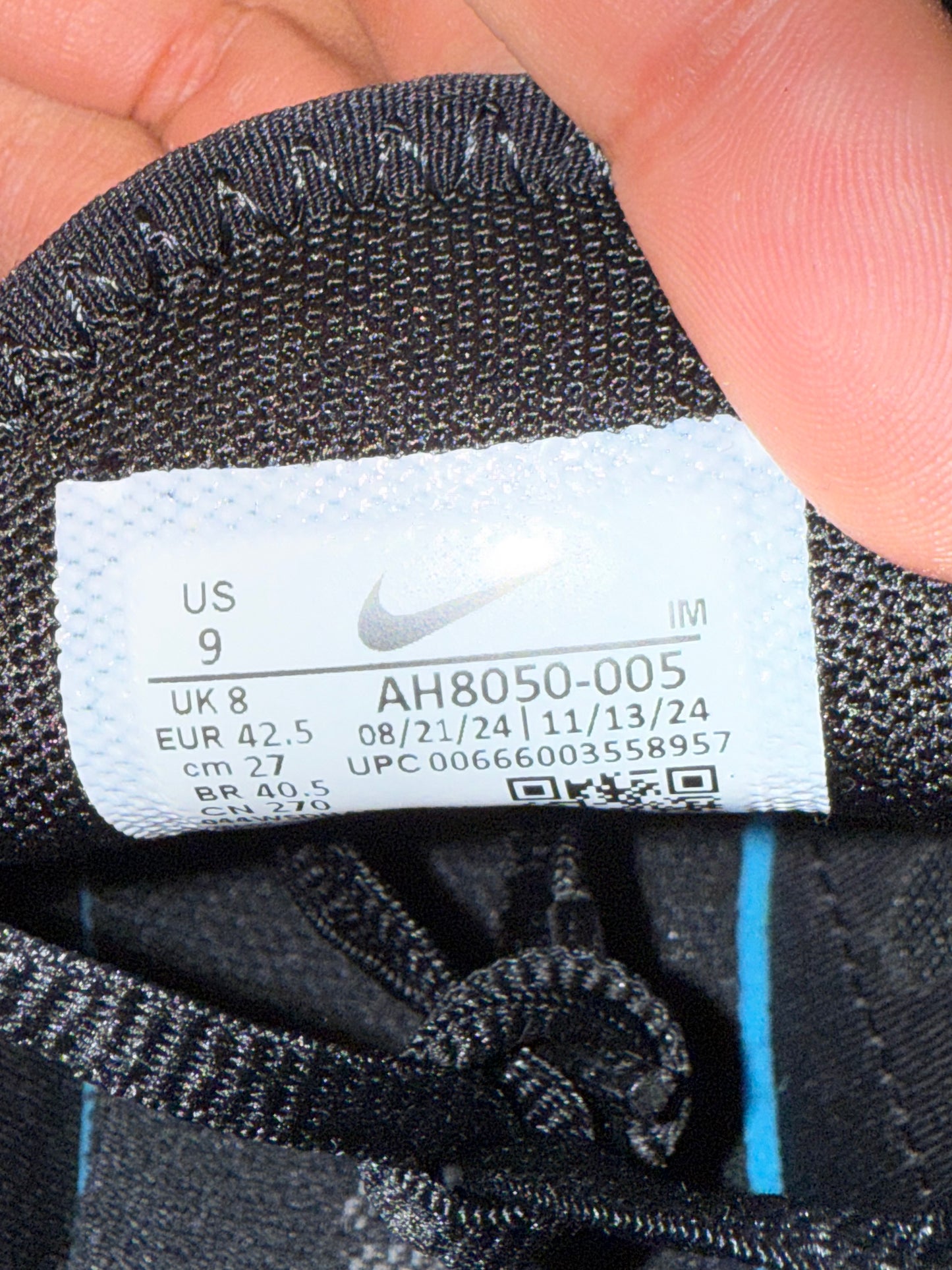 Nike Air Max 270 Triple Black 9 Men/10.5 Women “Preowned”