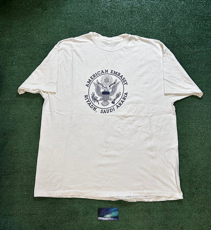 Vintage 1990s Saudi Arabia riydah American embassy tee