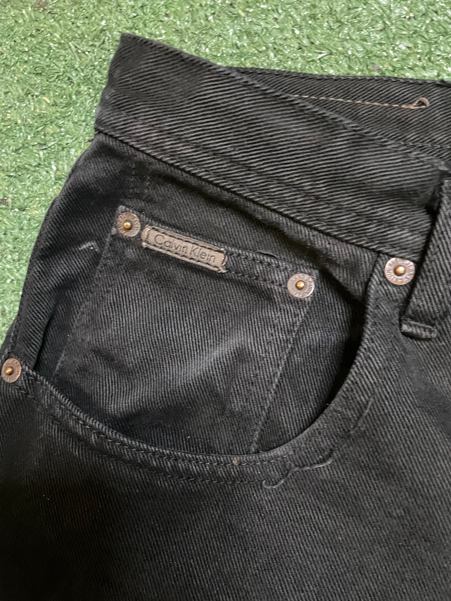Vintage Calvin Klein black distressed jeans