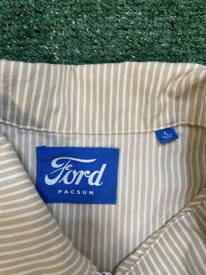 Ford striped quarter zip