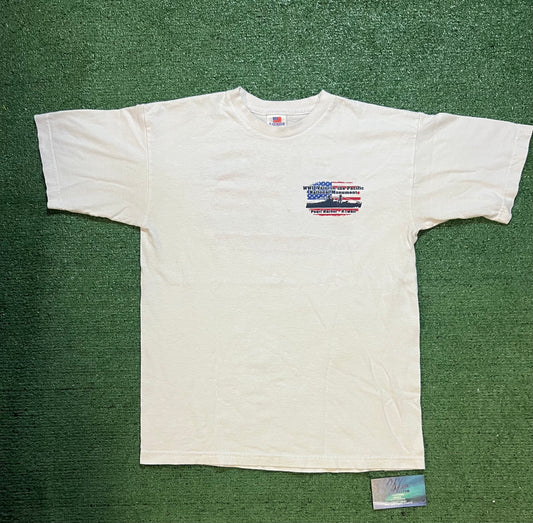 Vintage USS Arizona remember pearl harbor Hawaii tee