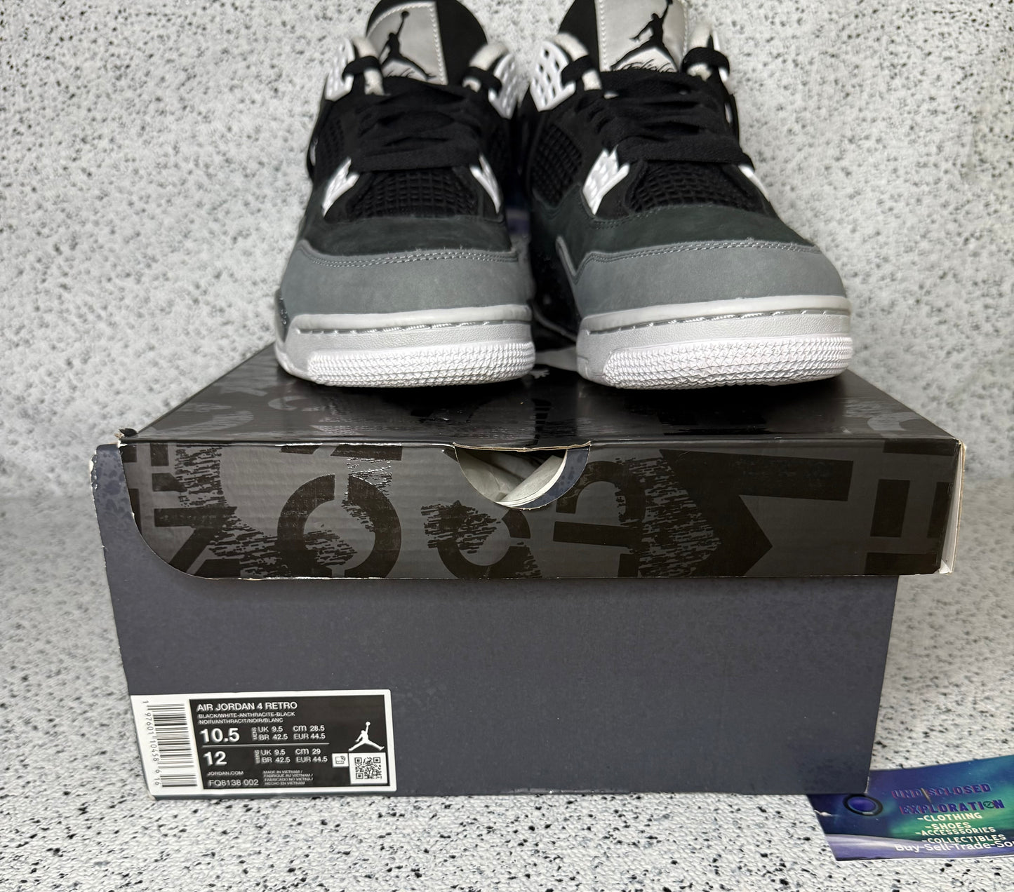 Jordan 4 Fear 10.5 Men/12 Women “Preowned”