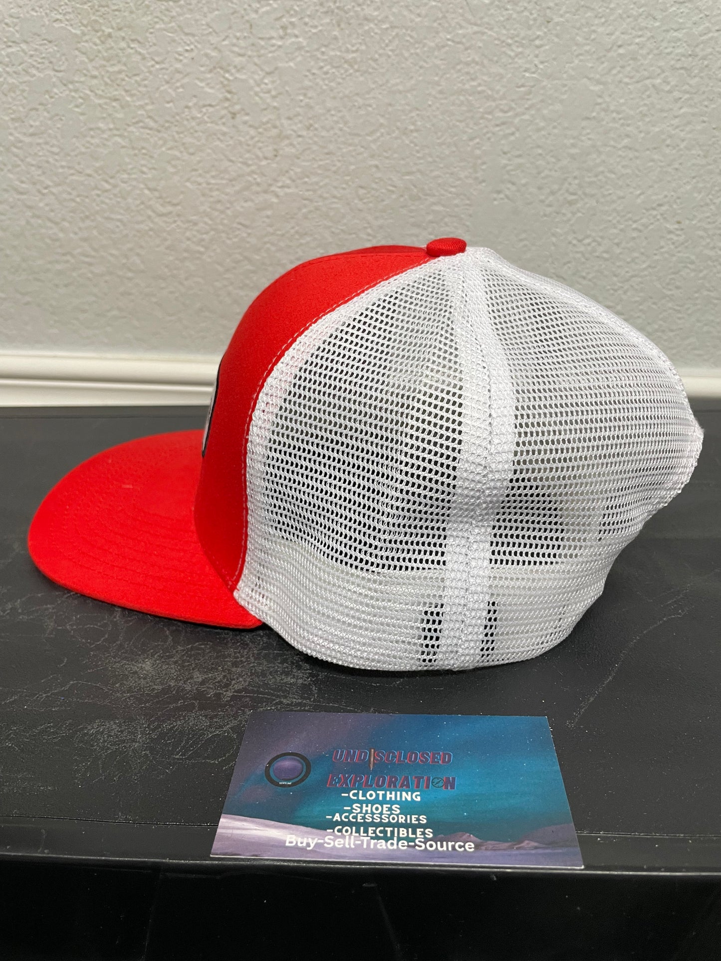 Honor The Gift red & white mesh hat