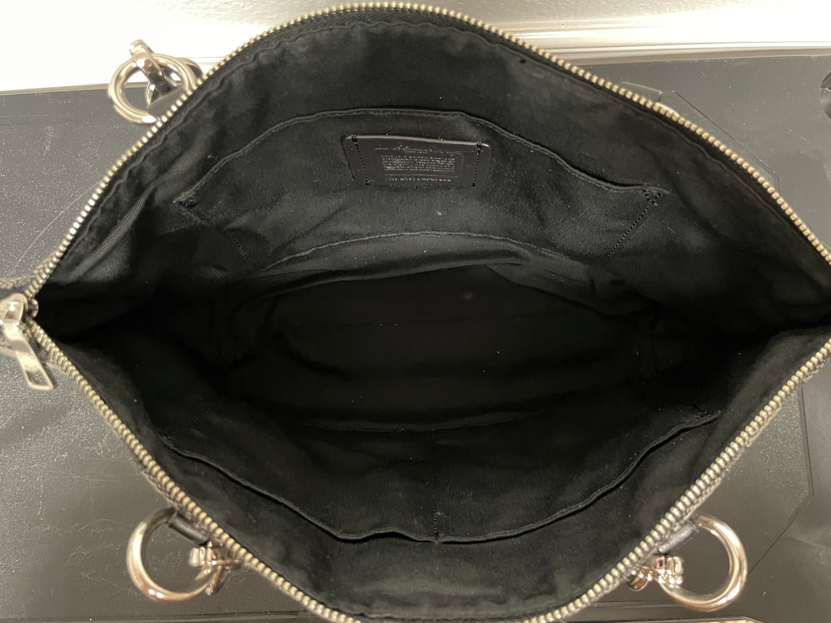 COACH Siganture Kelsey black & grey bag