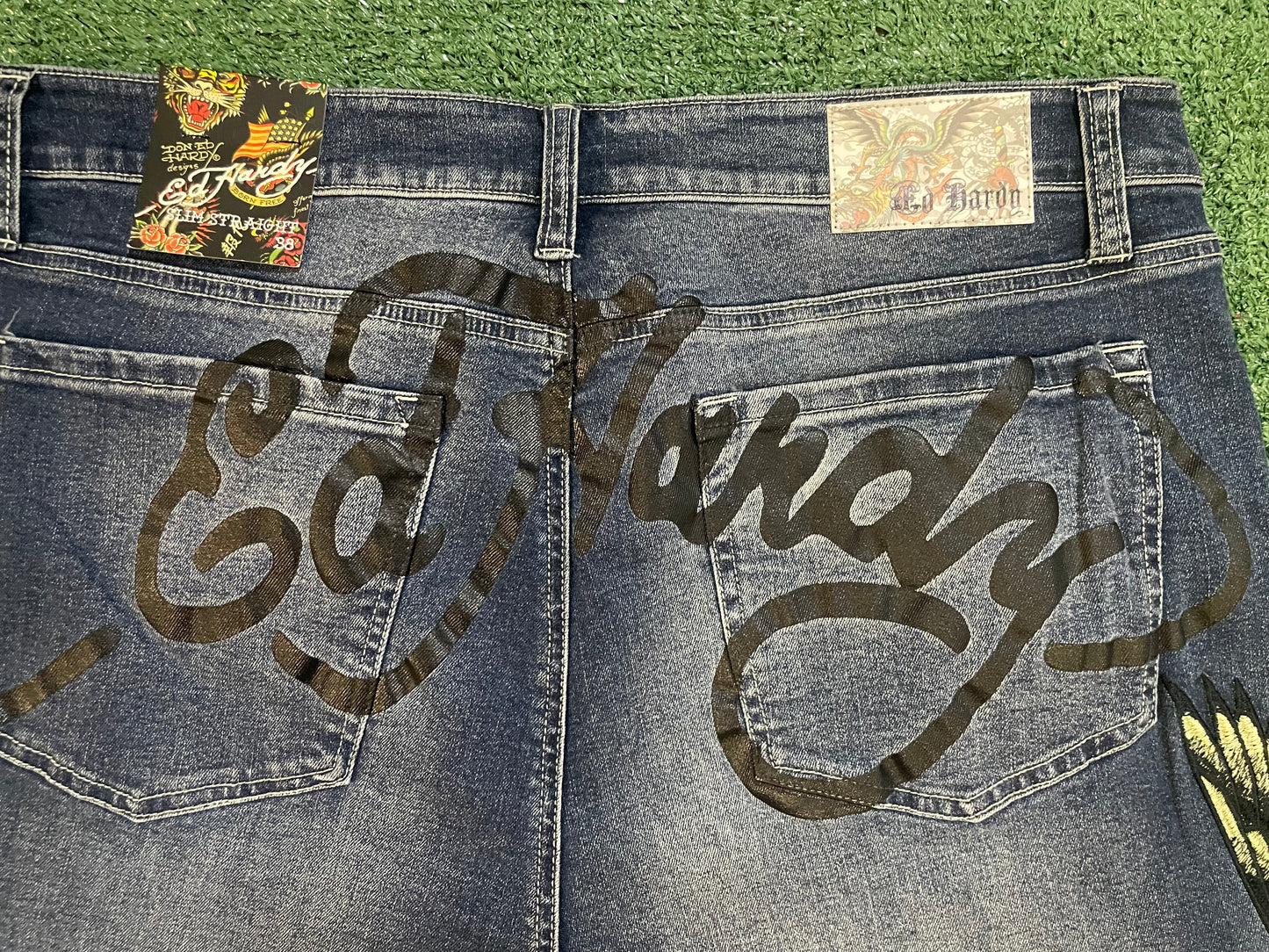Ed Hardy eagle and snake jeans