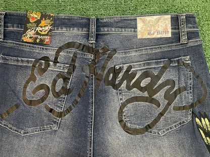 Ed Hardy eagle and snake jeans