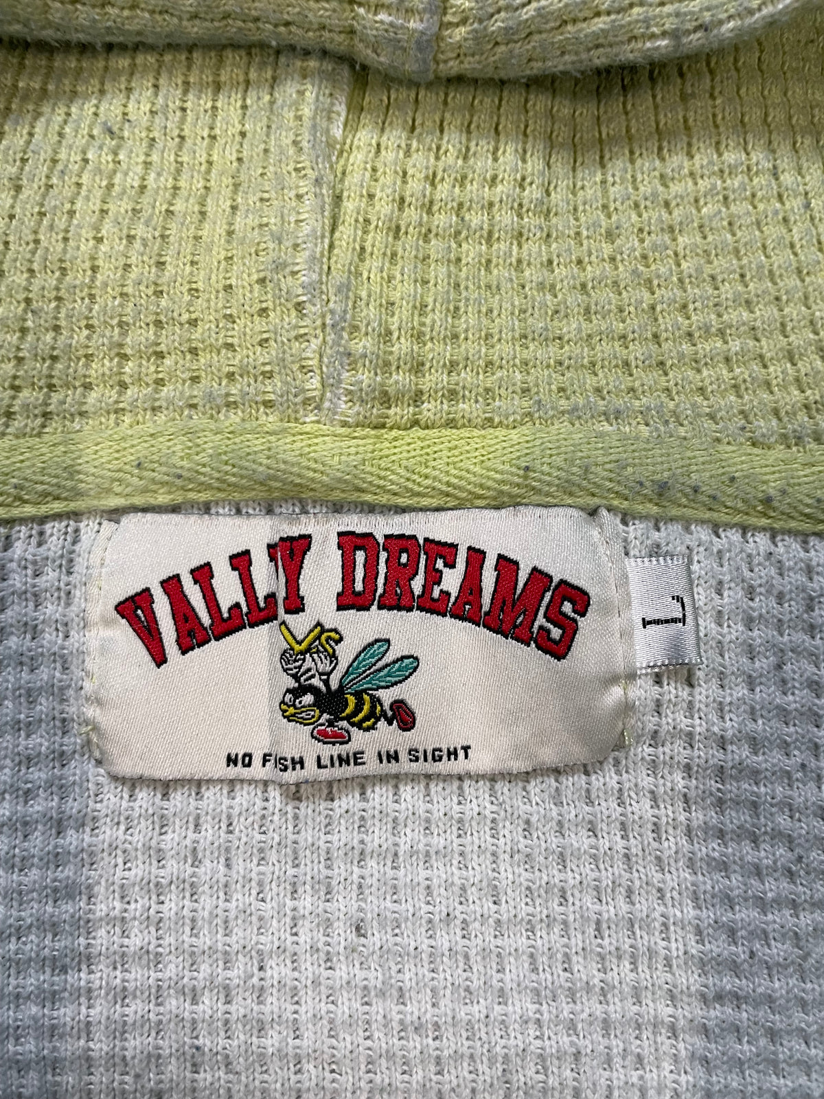 Vale Forever Valley Dreams Hack green thermal knit zip up hoodie