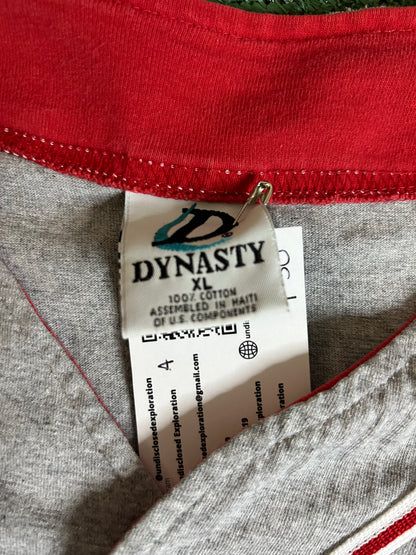 Vintage 1990s New York Yankees MLB Grey and red baseball jersey