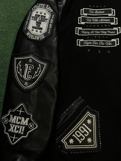 Genuine fight for the win suede & leather jacket