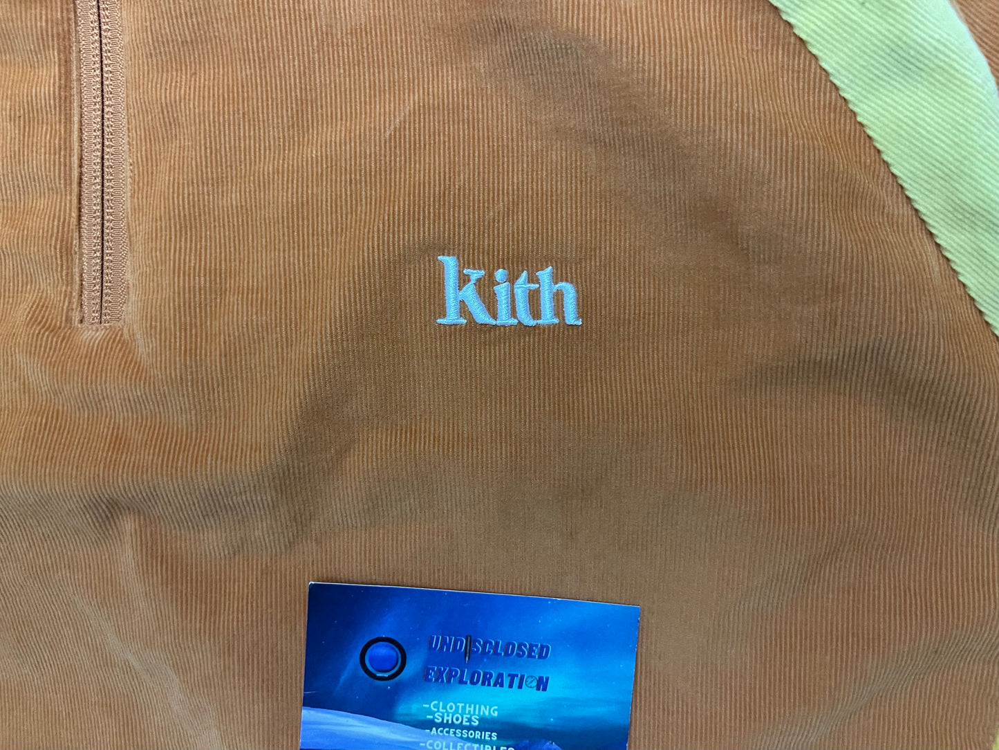 Kith Mixed Micro Cord Linden Retro Quarter Zip Aura