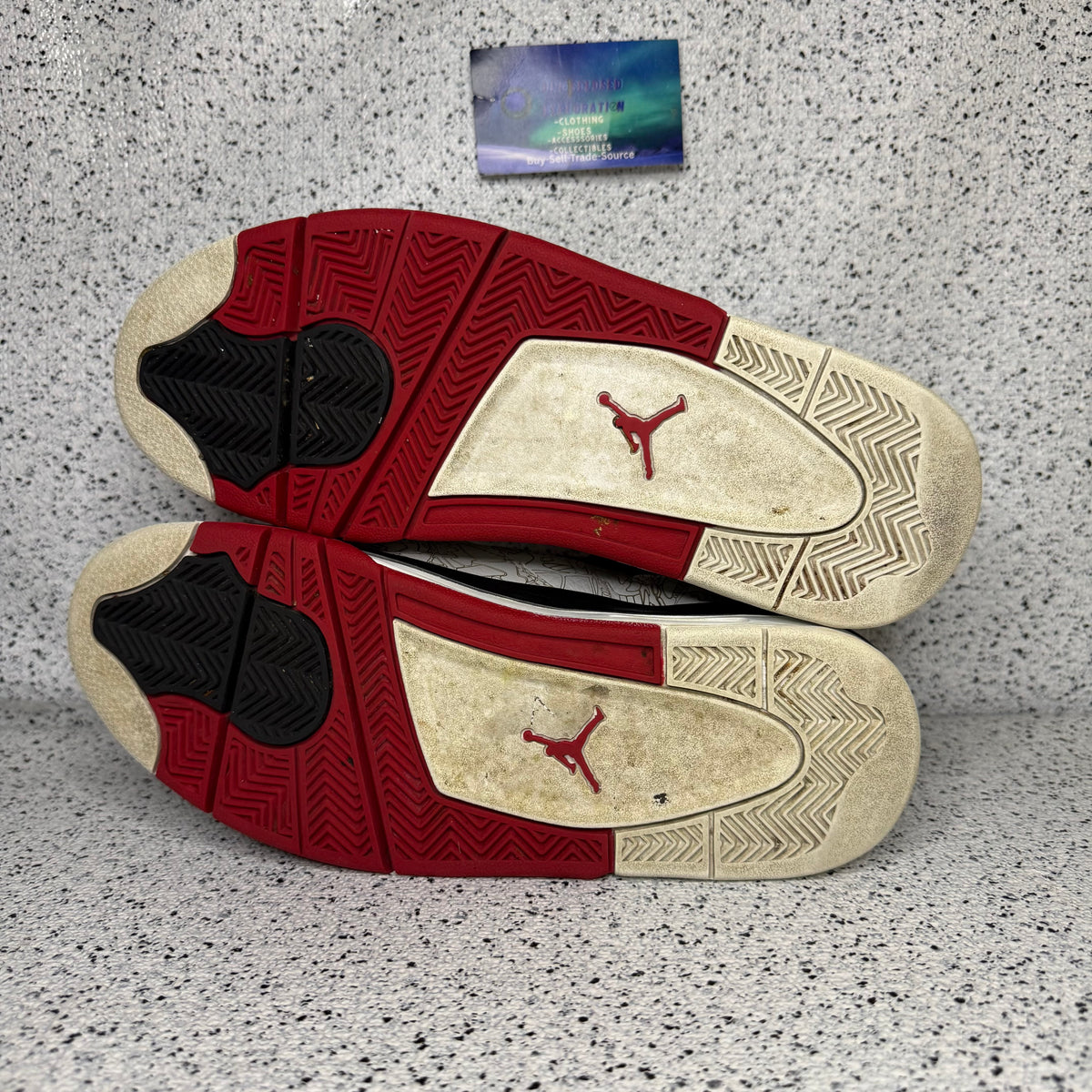 Jordan 4 White Laser Fire Red 9.5 Men “Preowned”