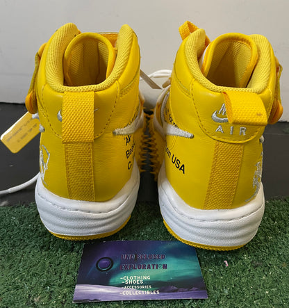 Nike Air Force 1 mid X off white leather varsity maize