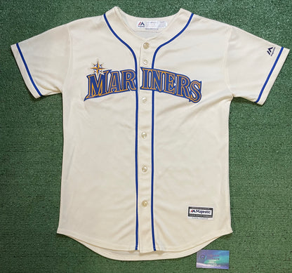 Seattle Mariners Felix Hernandez #34 blue and gold jersey