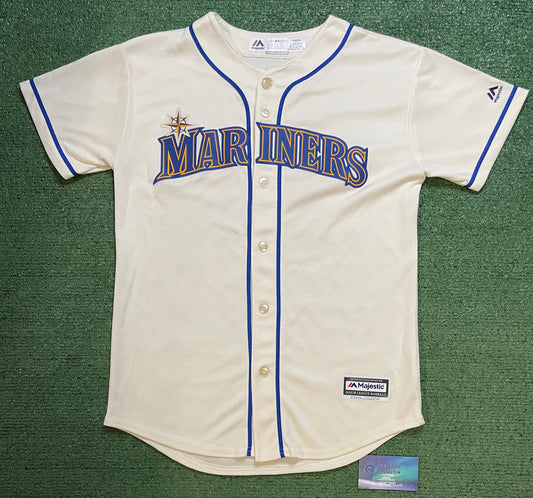 Seattle Mariners Felix Hernandez #34 blue and gold jersey