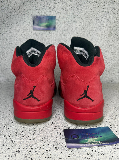 Jordan 5 Red Suede 9.5 Men/11 Women “Preowned”