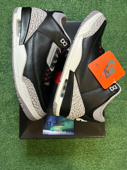 Jordan 3 black cement 2025 size 9.5men/11women