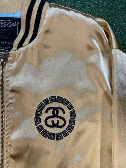 Vintage 2000s Stussy gold bomber jacket